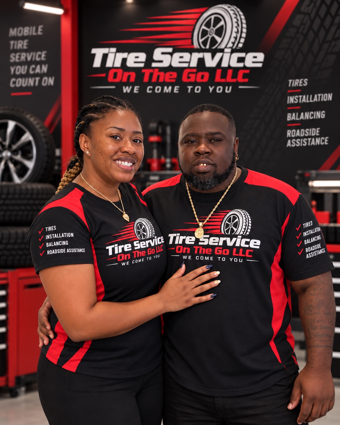 Original unaltered photograph supplied by Tire Service on the Go LLC